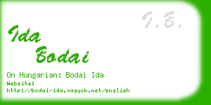 ida bodai business card